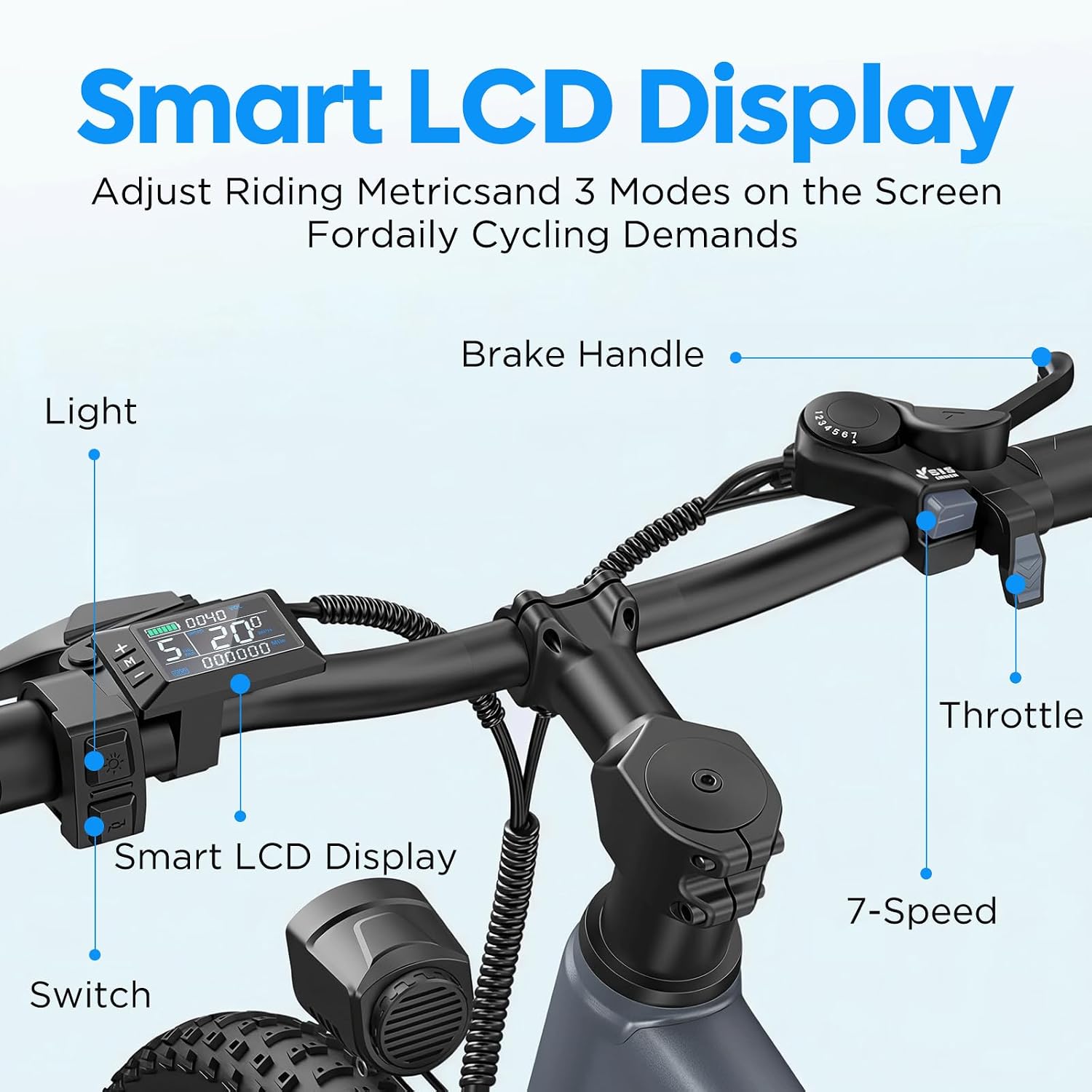 Electric Bike for Adults and Teens, 1000W Peak Motor, 22 Mph 42 Miles Ebike | 24'' Electric Mountain Bike, 5-Speed Pedal-Assist Modes, Range30/50 Miles, Dual Disc Brakes Eletric Bike with 7-Speeds