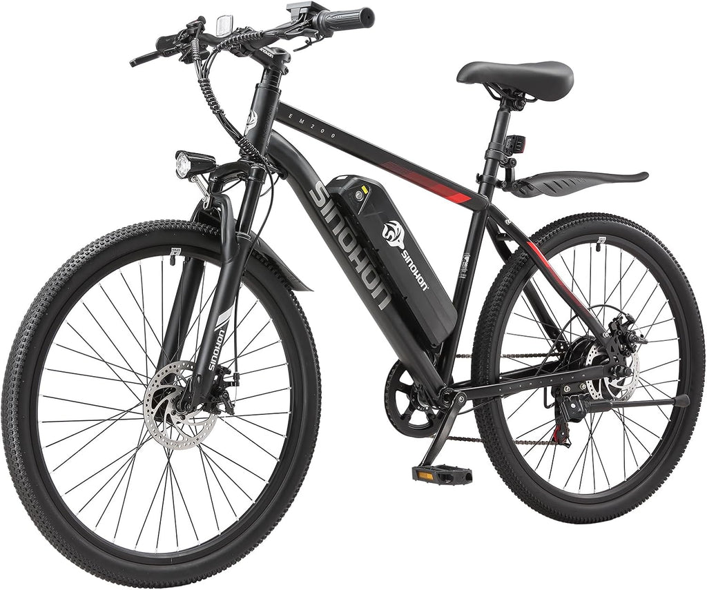 26" Electric Bike for Adults with 500W Brushless Motor, 36V 10.5Ah Removable Battery, 7-Speed Gears, Front Suspension, 37+ Miles Range, 20MPH Top Speed