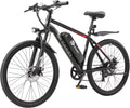 26" Electric Bike for Adults with 500W Brushless Motor, 36V 10.5Ah Removable Battery, 7-Speed Gears, Front Suspension, 37+ Miles Range, 20MPH Top Speed