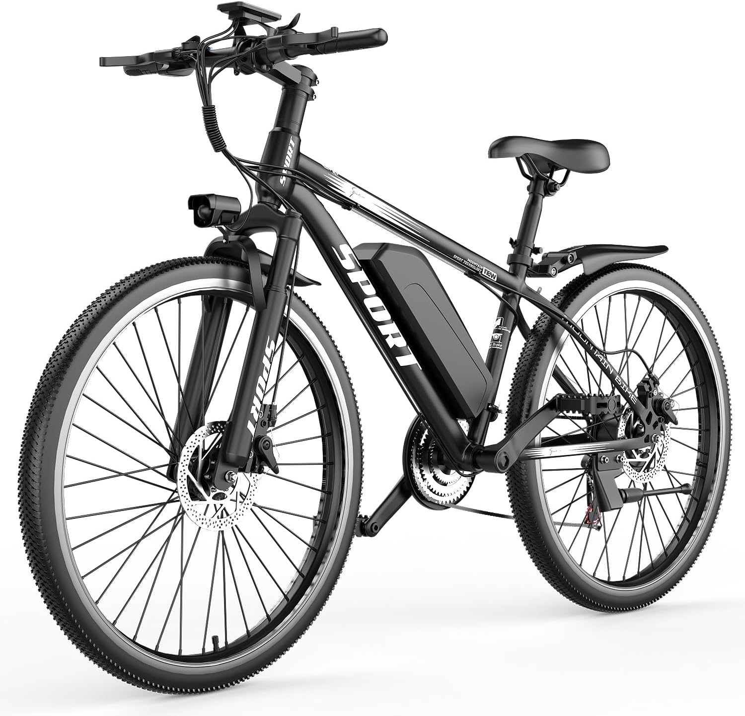Electric Bike for Adults – 7 Speed 26" Mountain E-Bike, 1000W Peak Brushless Motor 25MPH,375Wh Removable Battery, Up to 25-40 Miles Range, Step Over Commuter, Electric Bike is UL 2849