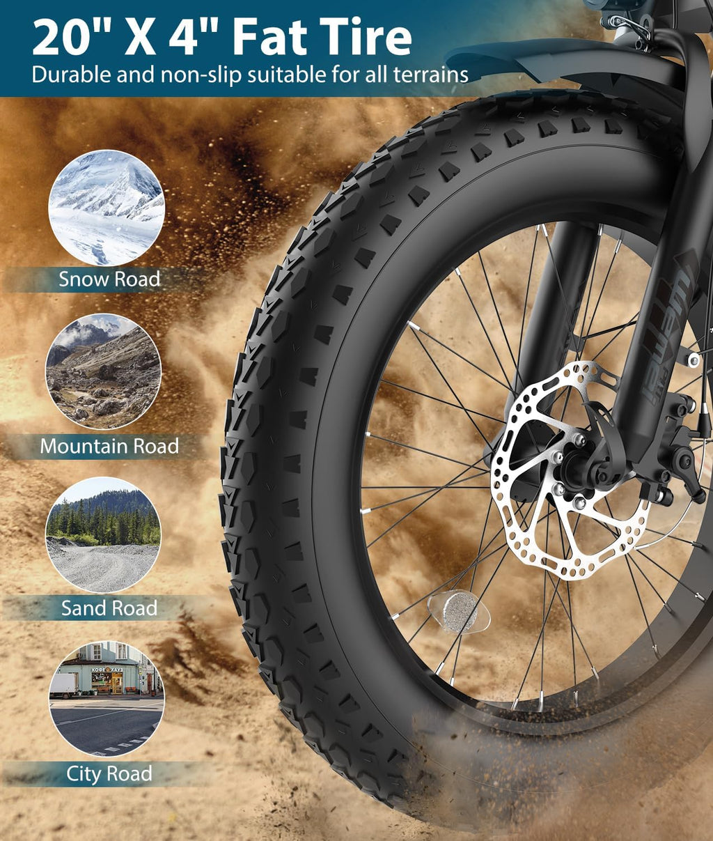 OTD Electric Bike for Adults 1200W Peak Lightweight Mountain Ebikes,28MPH Fast Electric Bicycles,90 Miles PAS Long Range,48V 624Wh Removable Battery,7-Speed E-Bicycles