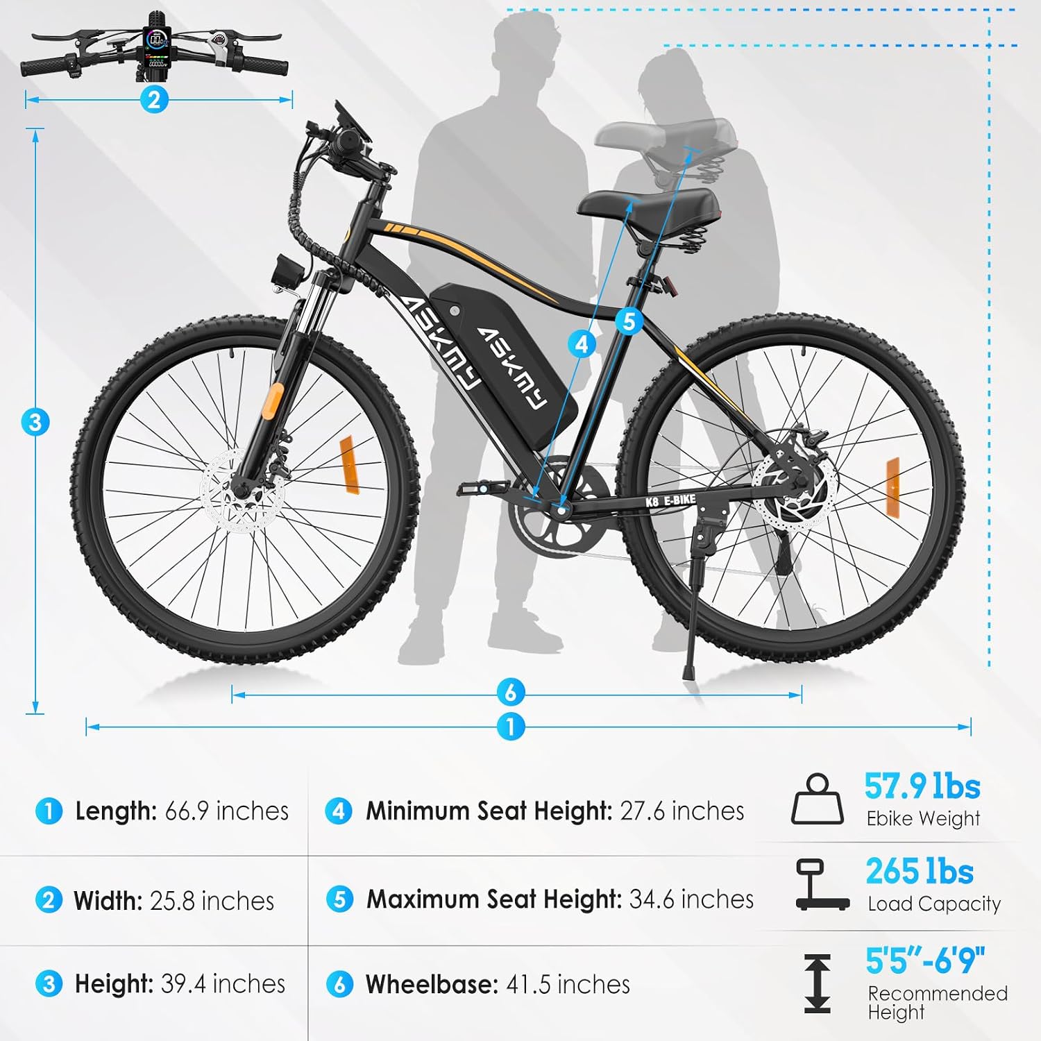 REOCRO Electric Mountain Bike for Adults, 26" E-Bike with 750W Peak, 48V Removable Battery, 45+ Miles PAS Range, 25MPH, 7 Speed, Commuter Ebike for Daily Ride, Electric Bicycle for Teens