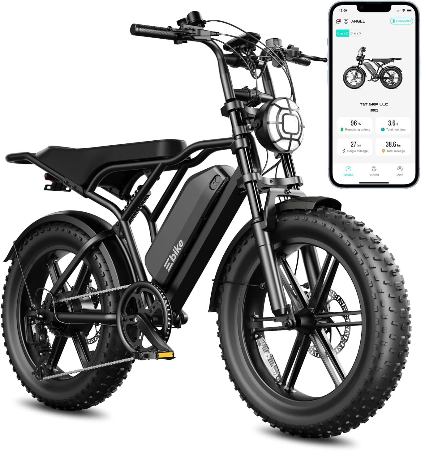 TST Electric Bike for Adults, 48V 15Ah Battery for Urban Cycling, 60 Miles | 1500W Peak Motor, Dual Suspension ,7-speed Gears, 3 Working Modes, Suitable for Commuters and Beginner Cyclists,DIY