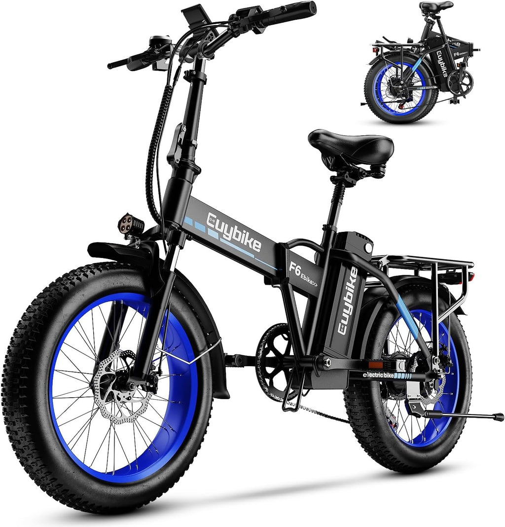 1000W Folding Electric Bike, 48V 20AH Removable Battery E Bike, 70 Miles Max Range, 20" Fat Tire Adults Electric Bike,7-Speed Ebike for City Commuting,Off-Roading,Mountain
