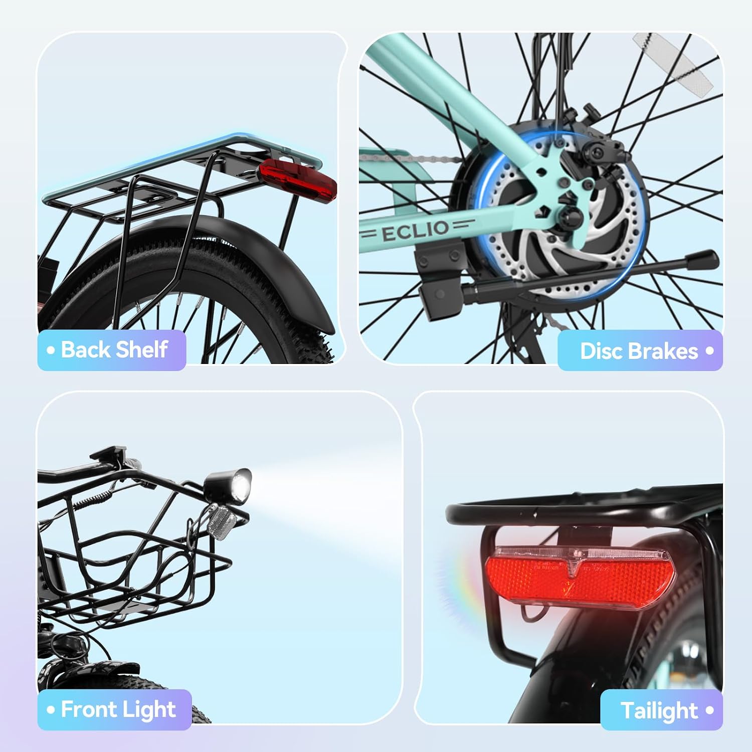 24'' Electric Bike for Adults, Peak 1000W Motor, 48V 13Ah Removable Battery 65Miles, Step Through City Cruiser Ebike, Commuter E-Bike with 7-Speed and Front Basket