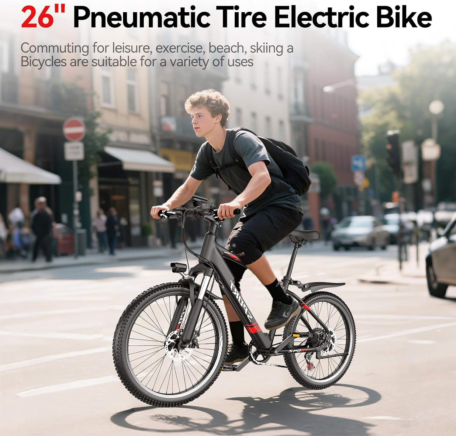 Electric Bike for Adults, 1500W Peak Ebike, 60Miles 25MPH Electric Mountain Bike, 26" Adult Electric Bicycle with 48V Removable Battery, Adjustable Seat,7 Speed UL2849 Commuting E Dirt Bike (Gray