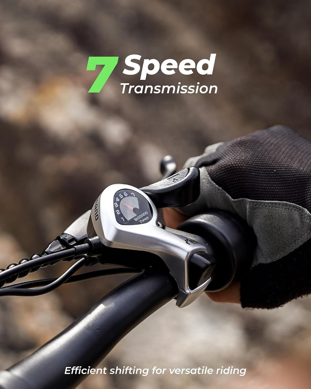 isinwheel M10 Plus Electric Mountain Bike for Adults, 26" x 4.0 Fat Tire Ebike with 48V 13Ah Removable Battery, 1000W Peak Motor Electric Bicycle, 70 Miles Range & 20 MPH +, 7-Speed for Snow