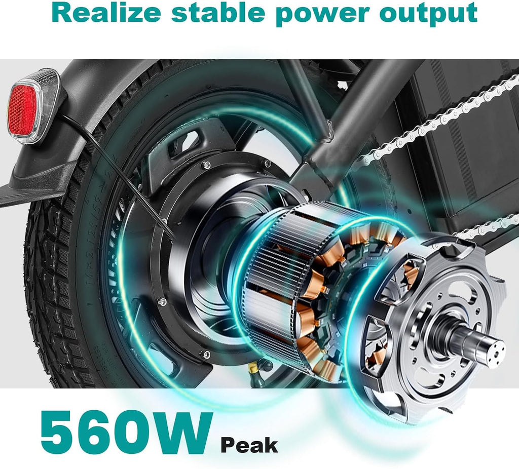 LELEKUAI Electric Bike for Adults, 1200W Peak Motor Commuter Ebike, 20-28MPH Speed, 32 Miles Range, Removable Waterproof Battery, Dual Disc Brakes Electric Bicycle, UL 2849 Certified