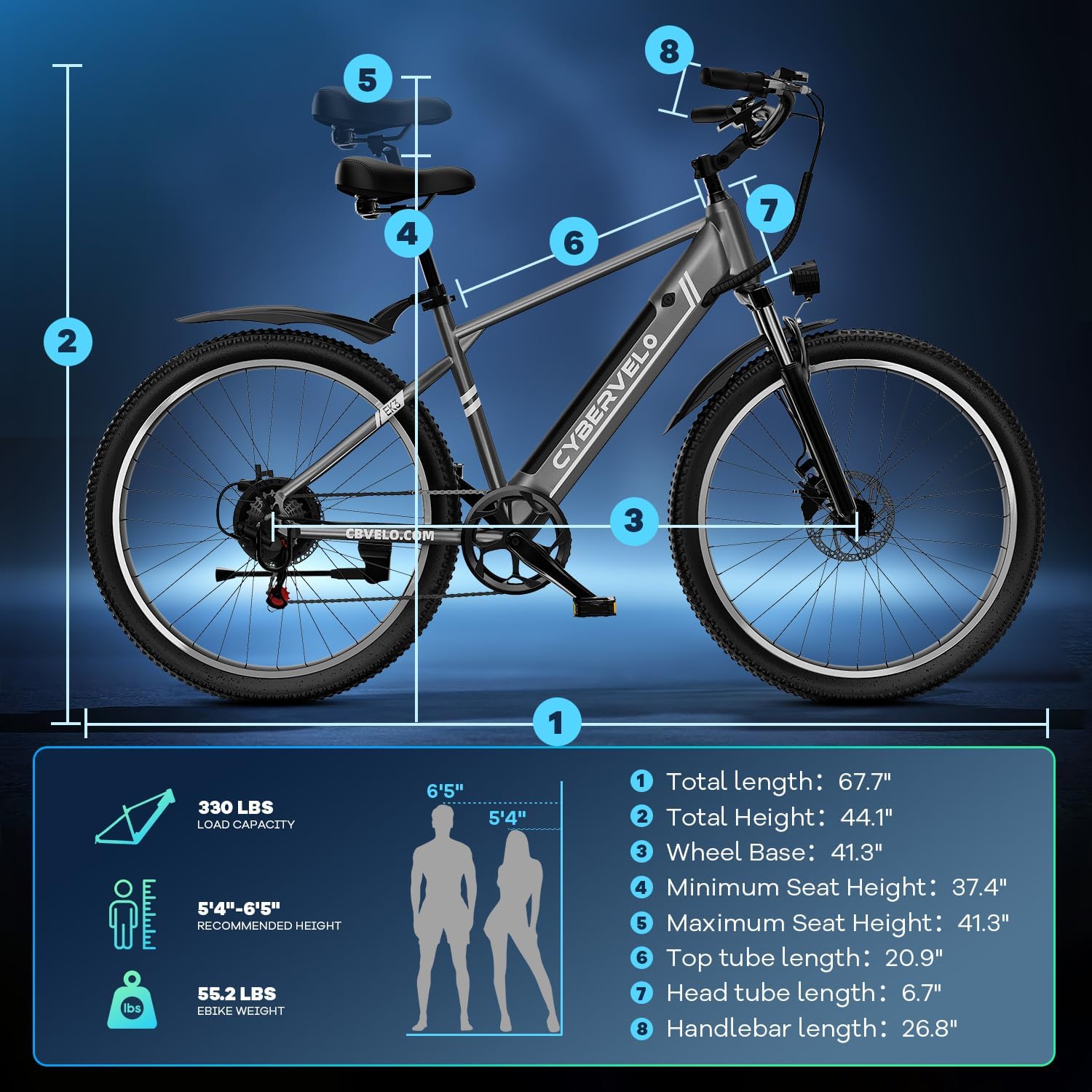 26" Electric Bike for Adults 1000W,Commuter Electric Bike with 48V Removable Battery 60 Miles,20MPH E-Bike for Adults,Adult Electric Bicycle with 7-Speed,Dual Disc Brakes