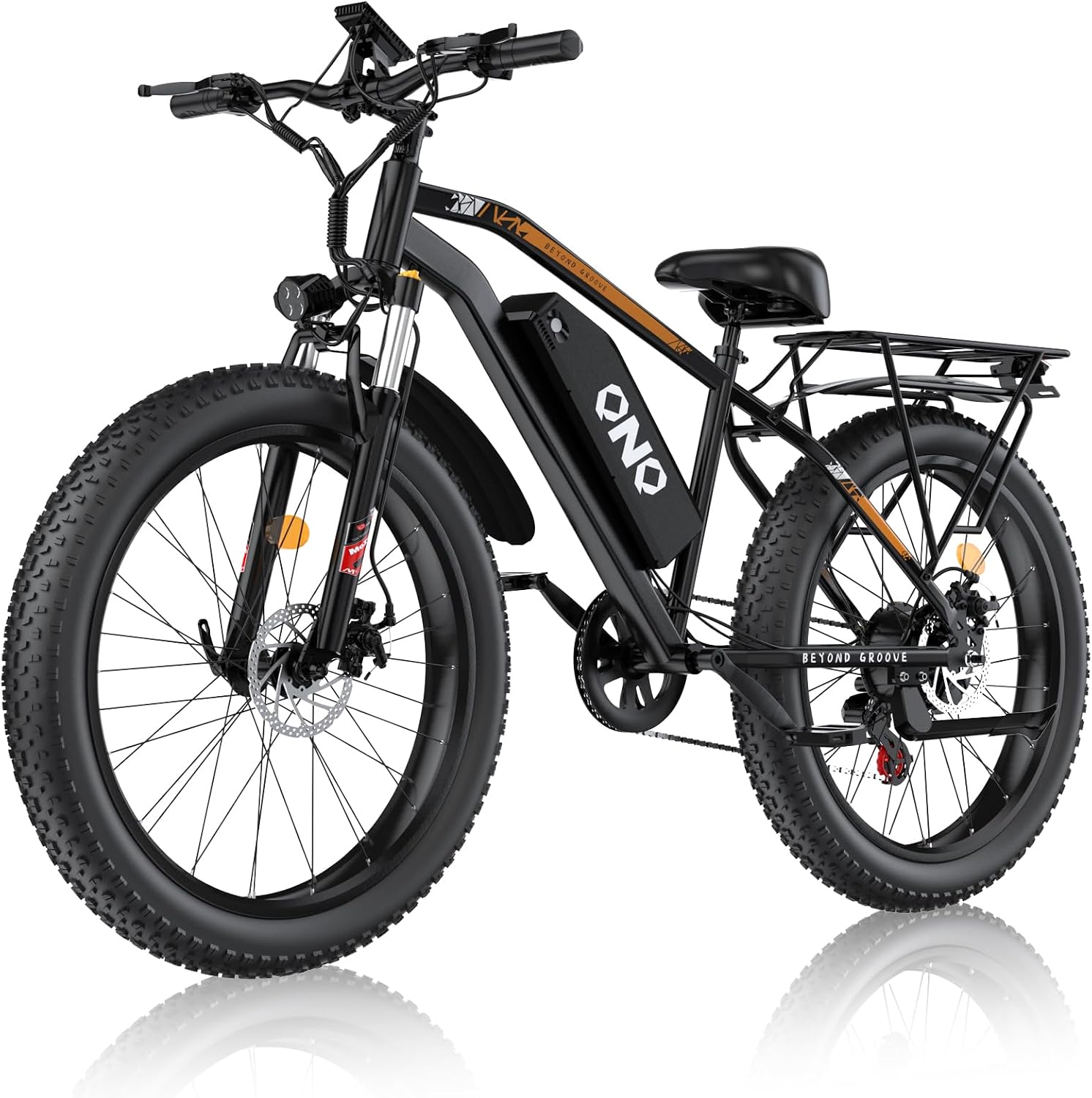 26" Fat Tire Electric Bike for Adults, Up to 35MPH & 60-100+ Miles Long Range Ebike, Dual/Single Motor All Terrain Mountain Bike w/ Removable Battery & Lockable Suspension for Snow Off-Road Commute