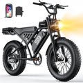 Electric Bike for Adults - 2500W Peak, 36MPH & 65 Miles, 20" Fat Tire All-Terrain E Bike with 48V 20AH Removable Battery, Electric Dirt Bike with Full Suspension, NFC Unlock