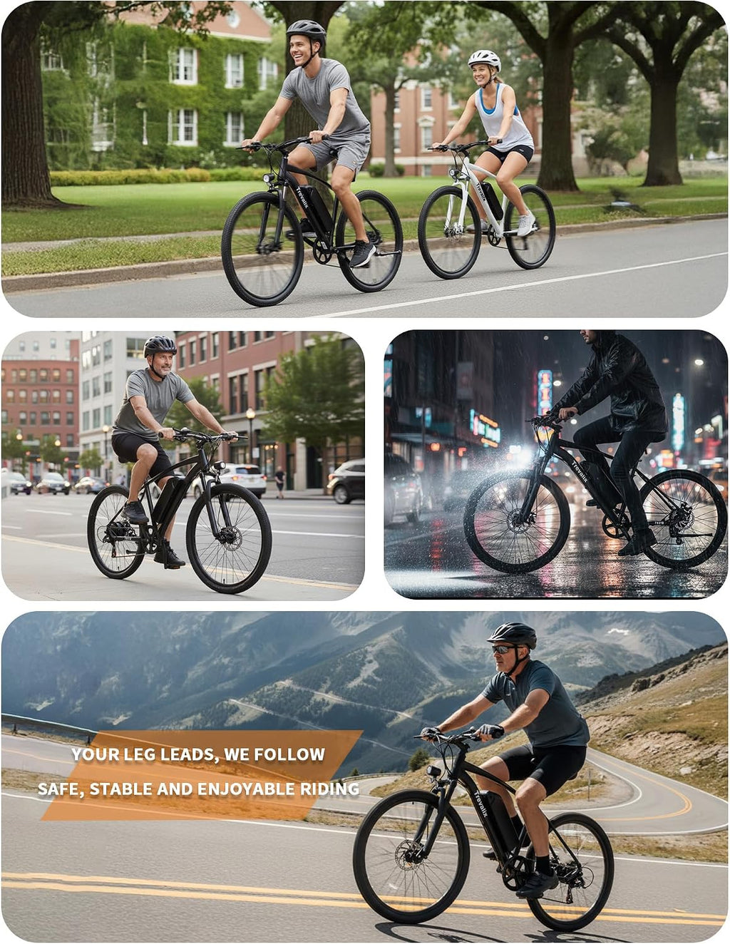 Electric Bike for Adults, 50/74 Miles 20 MPH Mountain Ebike, 500W Peak E Bike with Cadence/Torque Sensor, 10.4/15.6Ah UL 2849 Certified Battery, 26“ Bike with Shimano 6-Speed