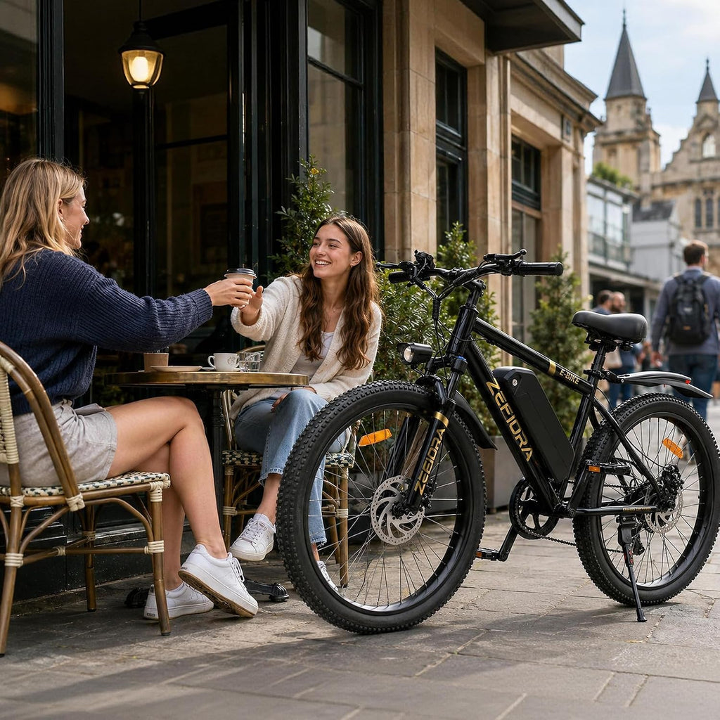 Electric Bike for Adults, Commuter & Off-Road Mountain Ebike | Commuter Ebike with Phone Holder & Lock,7-Speed 26" Tire 1500W Peak Motor 20MPH Up to 45-Mile Range, 480Wh Removable Battery