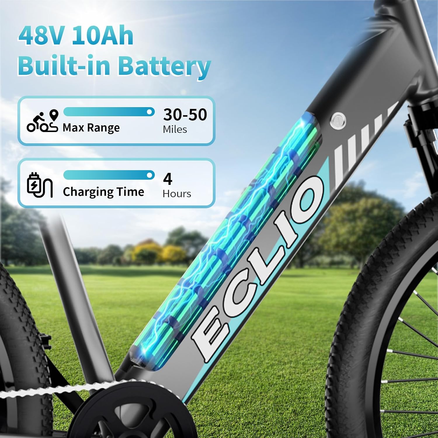 26'' Adult Electric Bike, 750W Peak 48V, 20MPH 7-Speed Commuter UL 2849 | 48V 10Ah Built-in Removable Battery, 3 Riding Modes, 30-50 Miles Range, Electric Bicycle for Men and Women, UL 2849 Standard