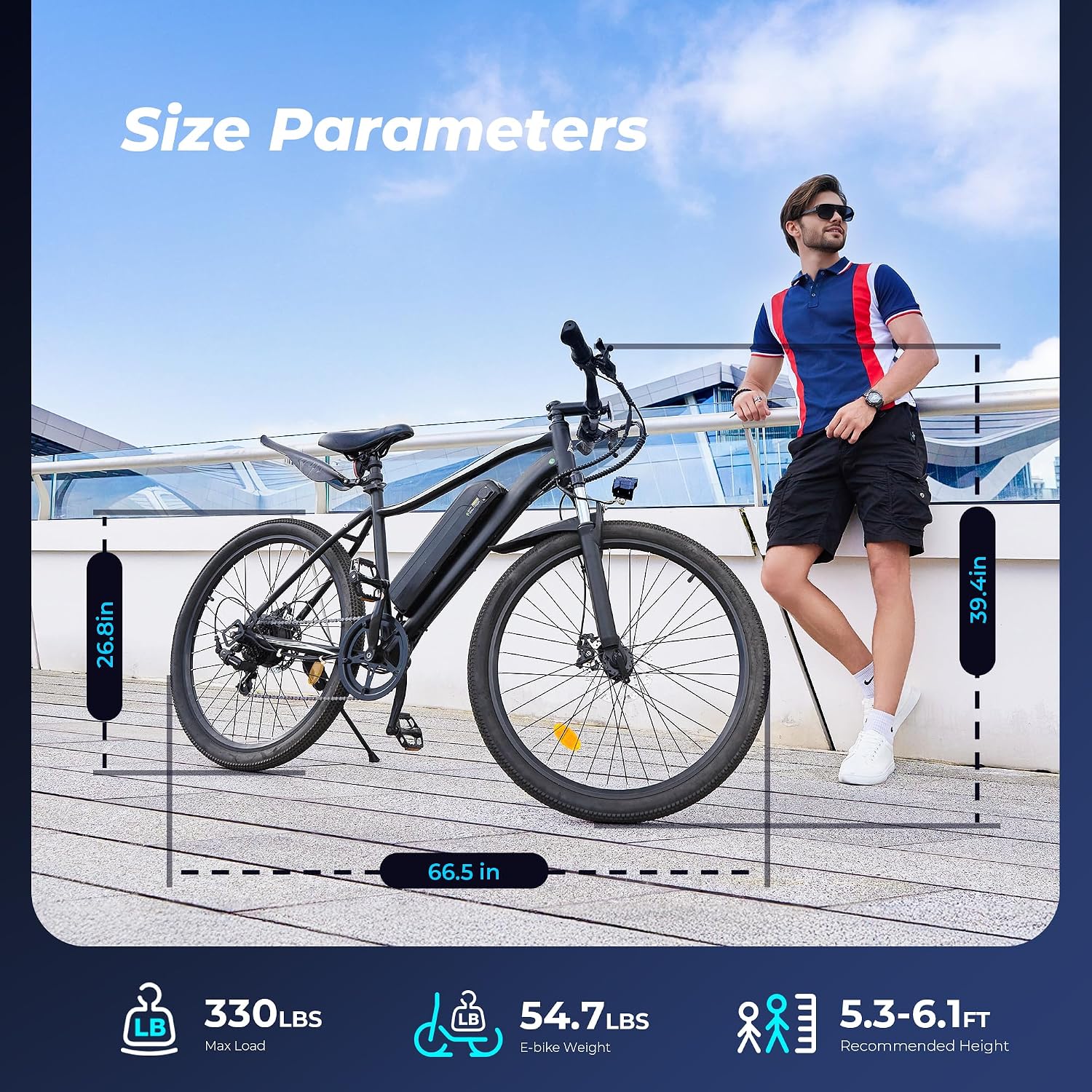 Electric Bike - Electric Bike for Adults, 1500W / 1000W / 750W Peak Motor, Up to 80/75/55Miles, 20MPH EBike, 26'' Tires Lightweight E Bike for Commuting Mountain Road Sand