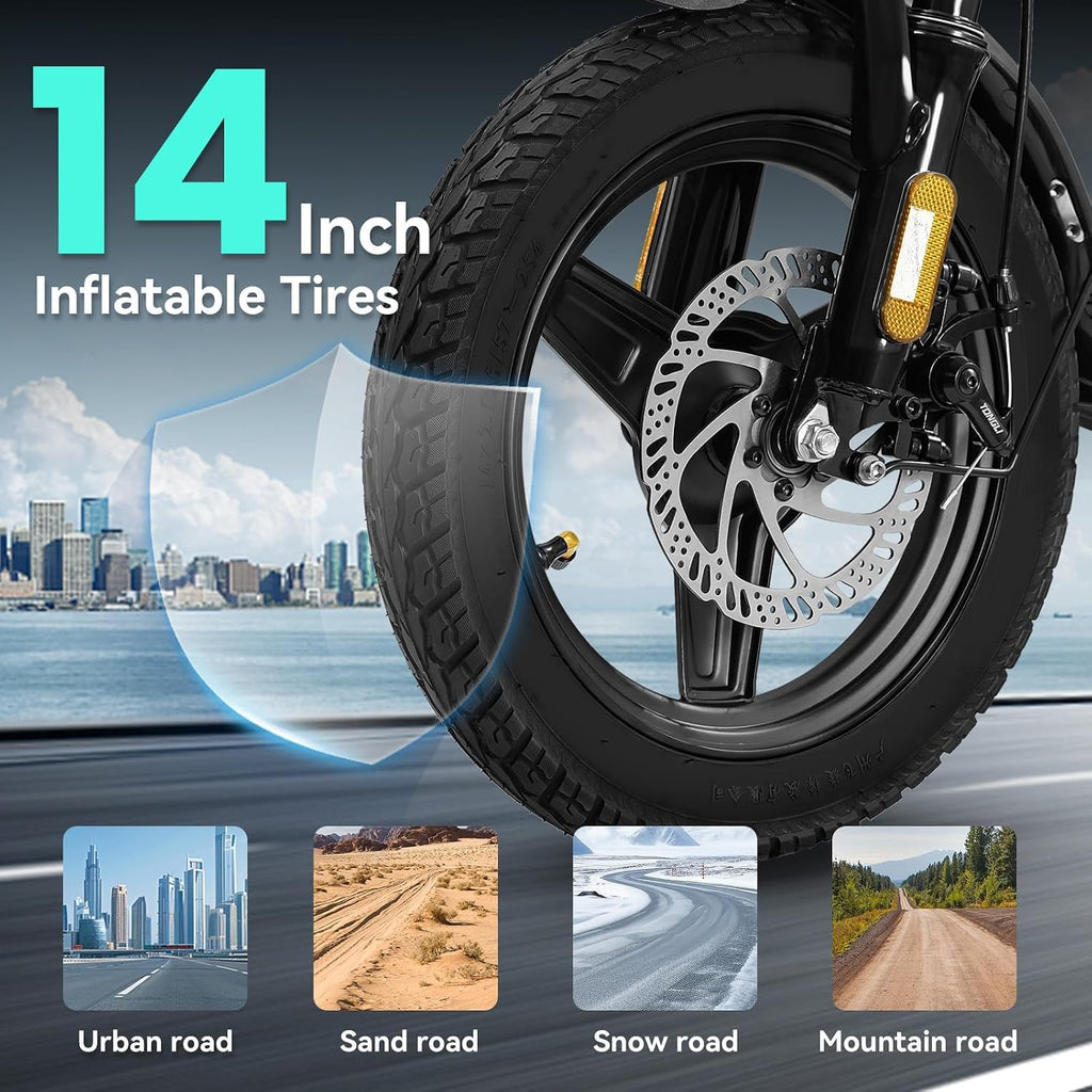 LELEKUAI Electric Bike for Adults, 1200W Peak Motor Commuter Ebike, 20-28MPH Speed, 32 Miles Range, Removable Waterproof Battery, Dual Disc Brakes Electric Bicycle, UL 2849 Certified
