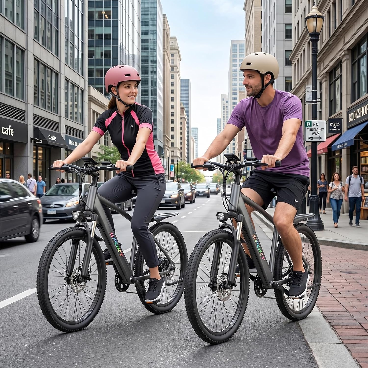 Electric Bike for Adults, 1500W Peak Ebike with 48V 12Ah Removable Battery, 26 inch Electric Bicycles for Commute, City Cruiser E-Bike for Adult, Step-Thru,7-Speed, Up to 25MPH 65 Miles