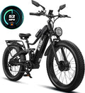 EcoE 8000W Dual Motor Electric Bike for Adults 52MPH 60V32A, 26x4 Fat Tire All Terrain Ebikes, Full Suspension E Bike, SHM 7-Speed Gear Electric Bicycle(Q5-1-8000W)