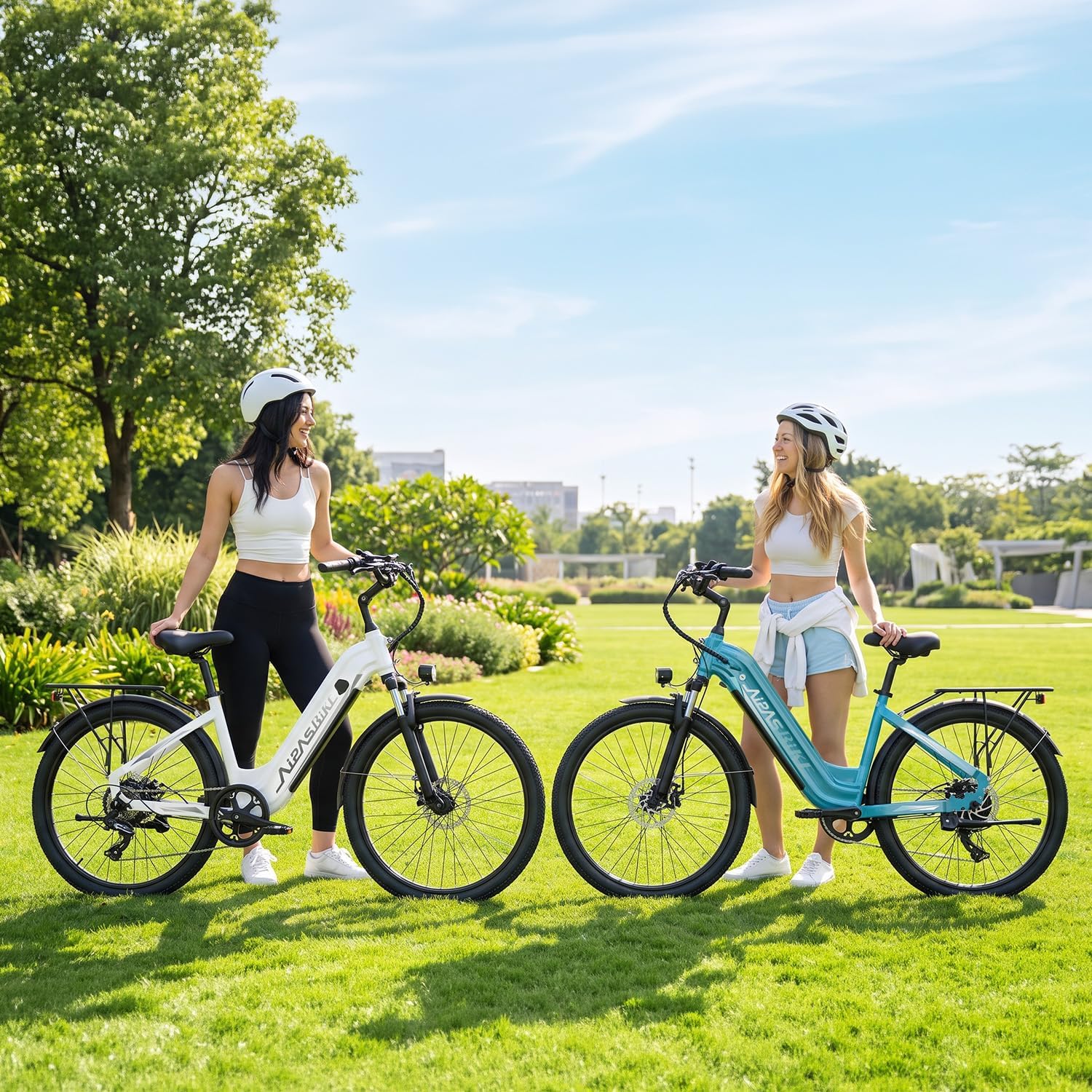 Aipas C1 Max Electric Bike for Adults Commuter, 85 Miles Long Range Ebike with 1100W Peak Motor, 24" All Terrain Electric Bicycle with 48V Removable Battery, Adjustable Suspension, 500LB Capacity