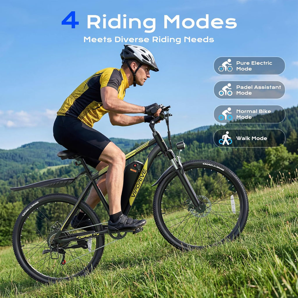 Electric Mountain Bike for Adults, 750W Peak Motor, 20 MPH Commuter Electric Bike, 48V Battery, 50Miles, 24"/26" E-Bike, 7-Speed, Front Suspension, UL Certified