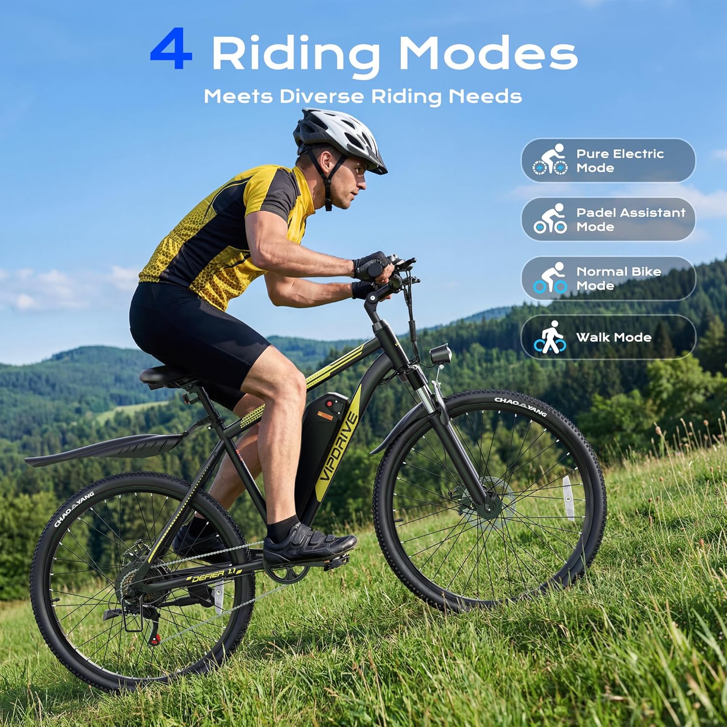 Electric Mountain Bike for Adults, 750W Peak Motor, 20 MPH Commuter Electric Bike, 48V Battery, 50Miles, 24"/26" E-Bike, 7-Speed, Front Suspension, UL Certified