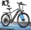 Electric Bike for Adults, 1500W Peak Ebike, 60Miles 25MPH Electric Mountain Bike, 26" Adult Electric Bicycle with 48V Removable Battery, Adjustable Seat,7 Speed UL2849 Commuting E Dirt Bike (Gray