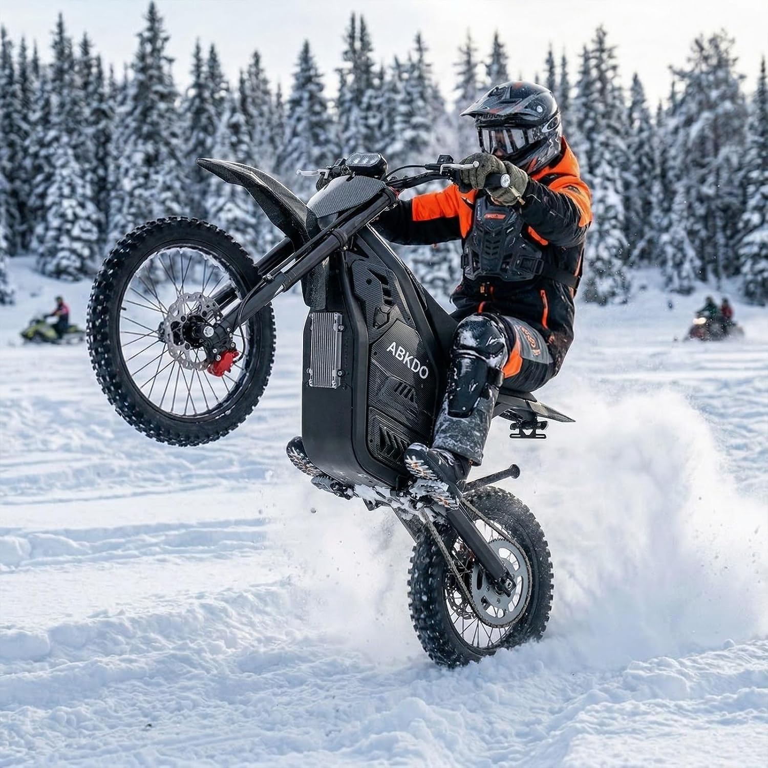 4000W Peak Electric Dirt Bike for Teens Adults, 45 MPH Max Speed, 40 Miles Range, 48V 23Ah Removable Battery, 14" Front/12 Rear Tires,Reverse Function,with Phone Holder & Disc Lock