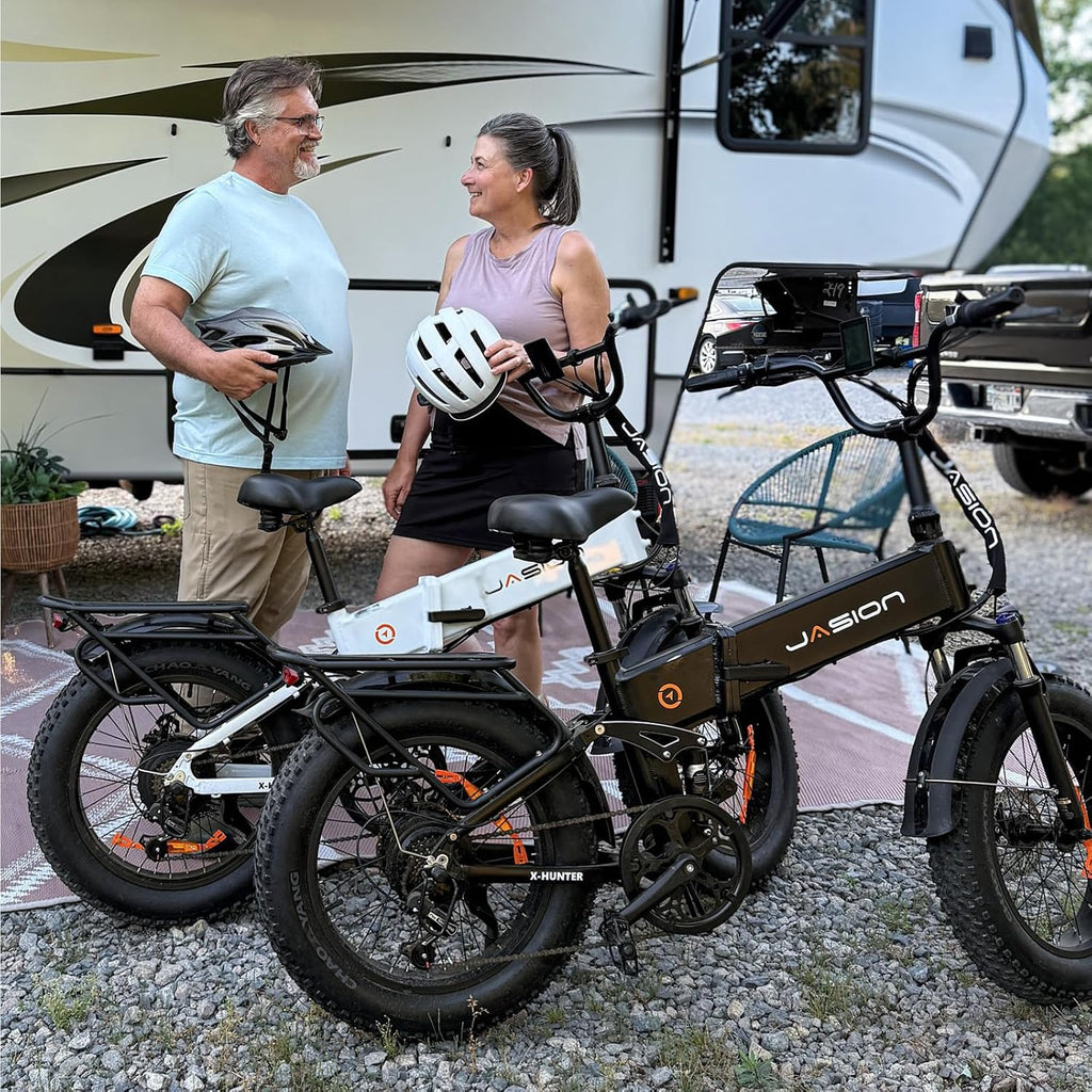 Jasion X-Hunter/ST/PRO Electric Bike for Adults,1800W/1400W Peak 20''Fat Tire Foldable Ebike,Folding E Bike Up to 80/70 Miles Range,720/624WH Removable Battery,30 MPH E Bike,Certified by UL2849