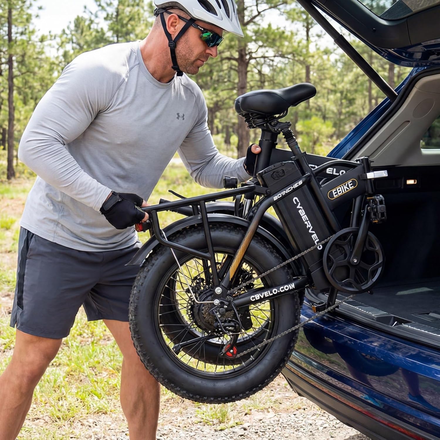 1000W Folding Electric Bike for Adults,60 Miles,20MPH,48V 20.8Ah Battery,20" Fat Tire Electric Bike,Front Suspension,7-Speed Commuter Ebike,UL2849 Certified