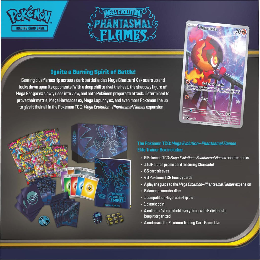 Pokemon TCG Phantasmal Flames Elite Trainer Box – Factory Sealed Booster Set