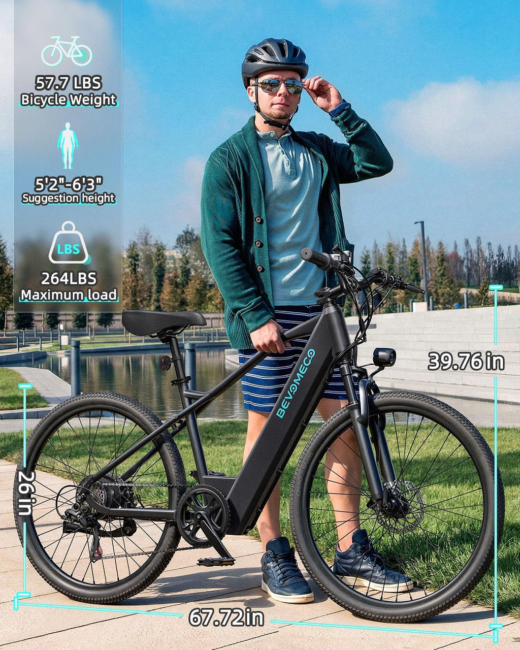 Electric Bike for Adults,500W Peak Ebike,26" Electric Mountain Bike with 6-Speed,12/15.6 Ah Battery and Dual Disc Brakes,20MPH Commuter Electric Bikes All Terrain,Up to 60/75 Miles Range