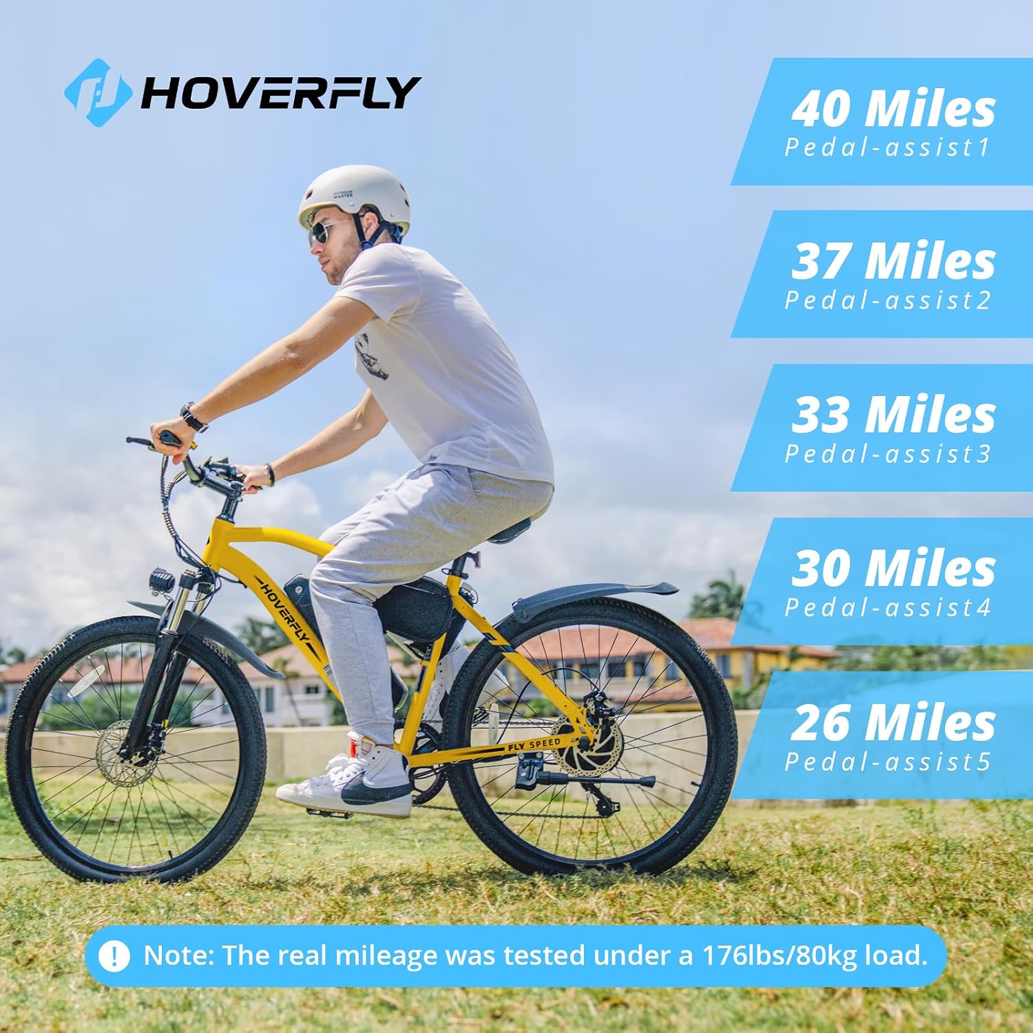 Hoverfly 16"/26" Adults Electric Bike, Max 28/40 Miles & 15.5/20Mph Speed | 500W/750W Peak Motor, Removable Battery, UL2849 Certified, Front Suspension, Dual Disc Brakes, Electric Bicycle for Commuting