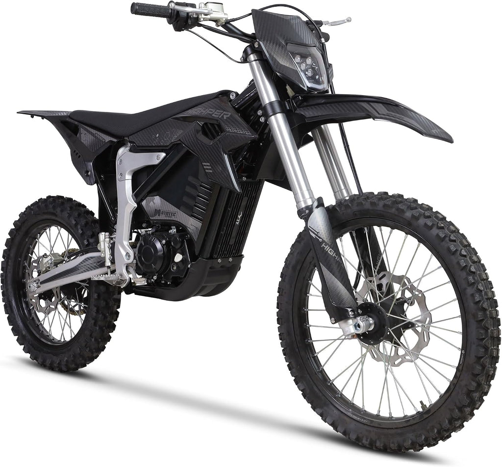 MotoTec Venom 72v 12000w Electric Dirt Bike Black | 72v