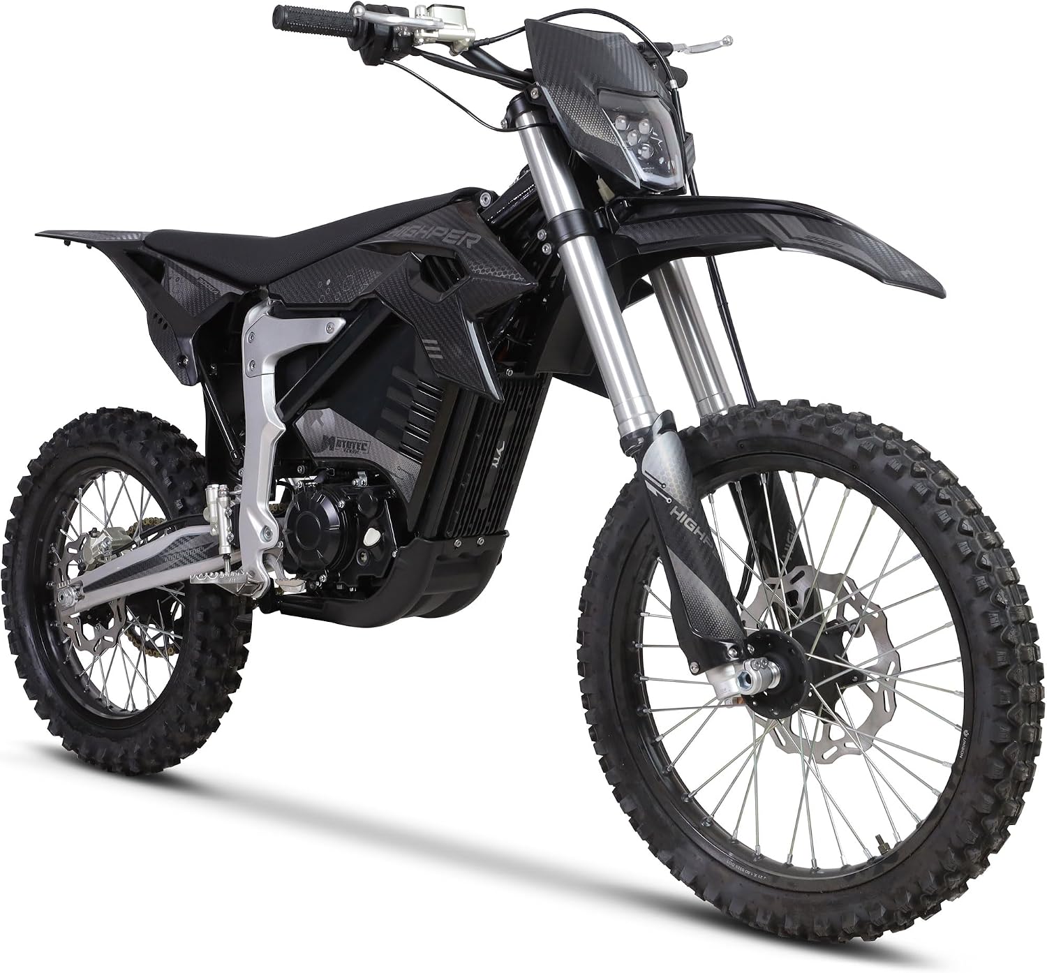 MotoTec Venom 72v 12000w Electric Dirt Bike Black | 72v