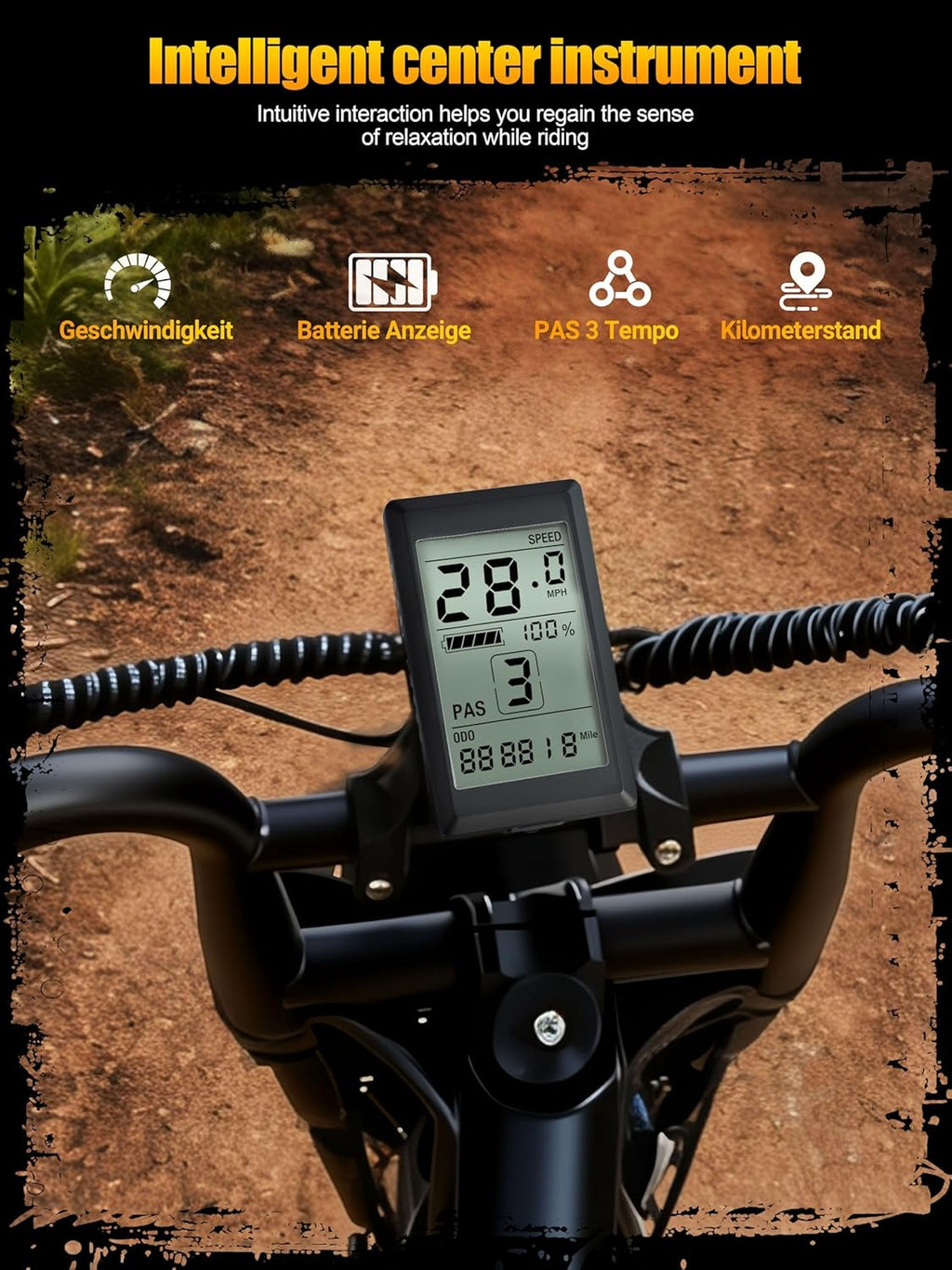 ESKUTE V100 Electric Bike for Adults, Electric Dirt Bike 1500W Peak Motor, All Terrain Dual Suspension E Bike 20+MPH Top Speed, Ebike Up to 60 Miles Range, 16" Fat Tire, 48V13Ah Battery, 7-Speed