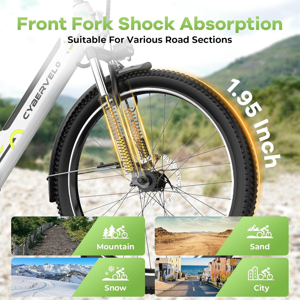 Electric Bike for Adults, with 1000W Motor,48V Removable Battery,60Miles,20MPH,Electric Commuter Bike for Women/Man,UL2849 Certified,7 Speed,Step-Thru Ebike