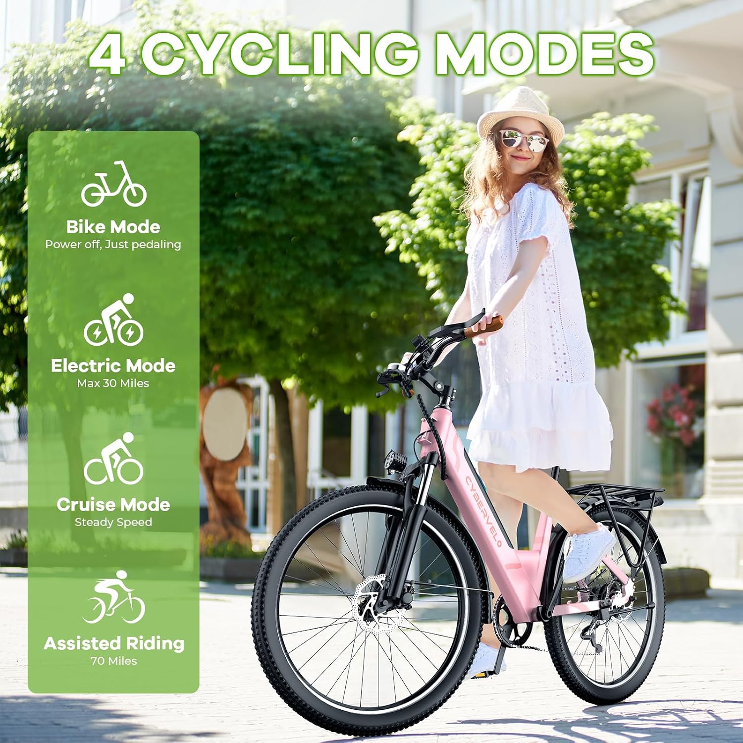 YorkE 26“ Electric Bike for Adult,1000W Peak, up 80 Miles Removable Battery Ebike,Adult Electric Bicycles for All Terrain,Men Women E Bike, 7-Speed