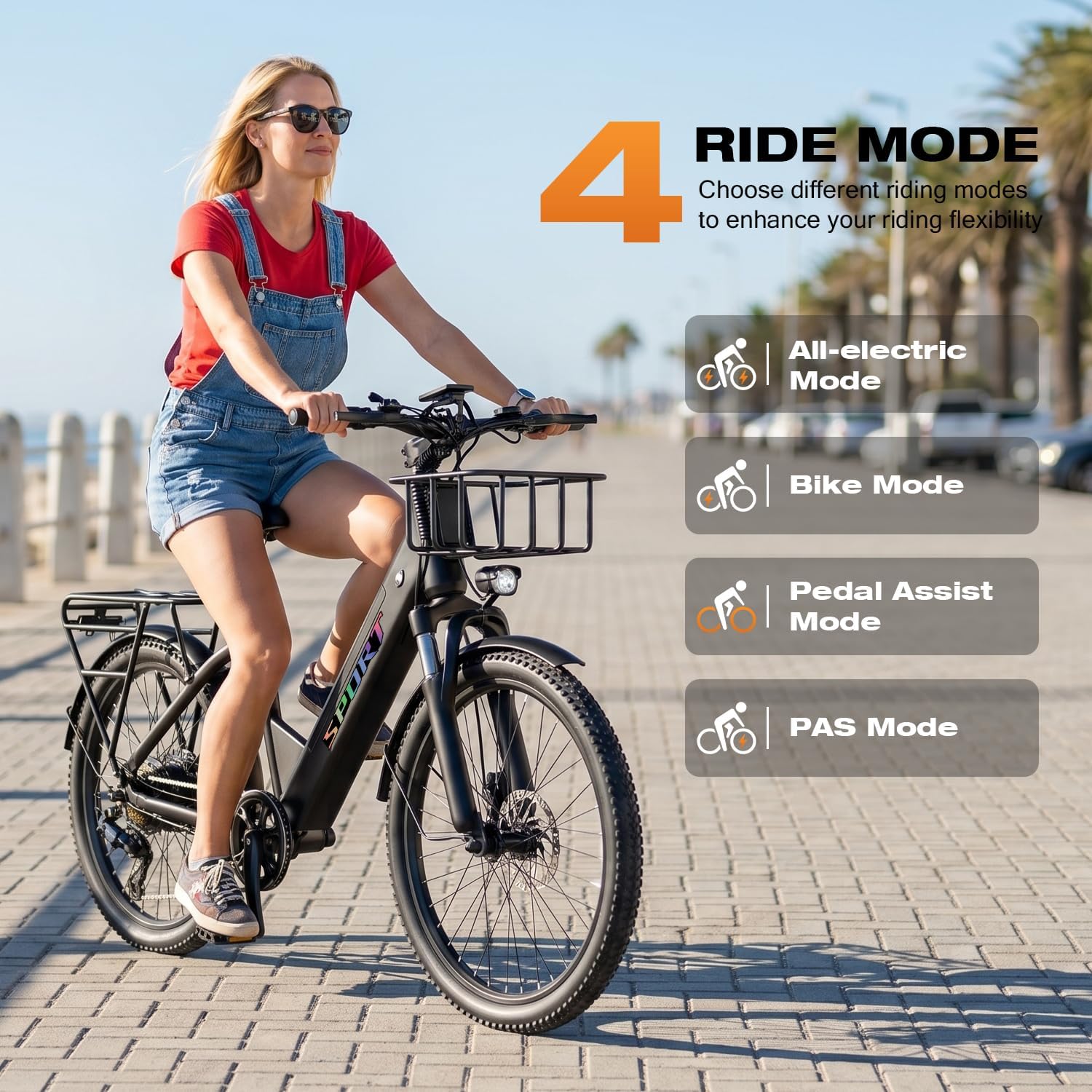 ASKGO Electric Bike for Adults with 1500W Peak Motor, 25MPH 65Miles Electric Mountain Bike with 48V 10AH Removable Battery, 26" Commuting Ebike with 7 Speeds Front Suspension