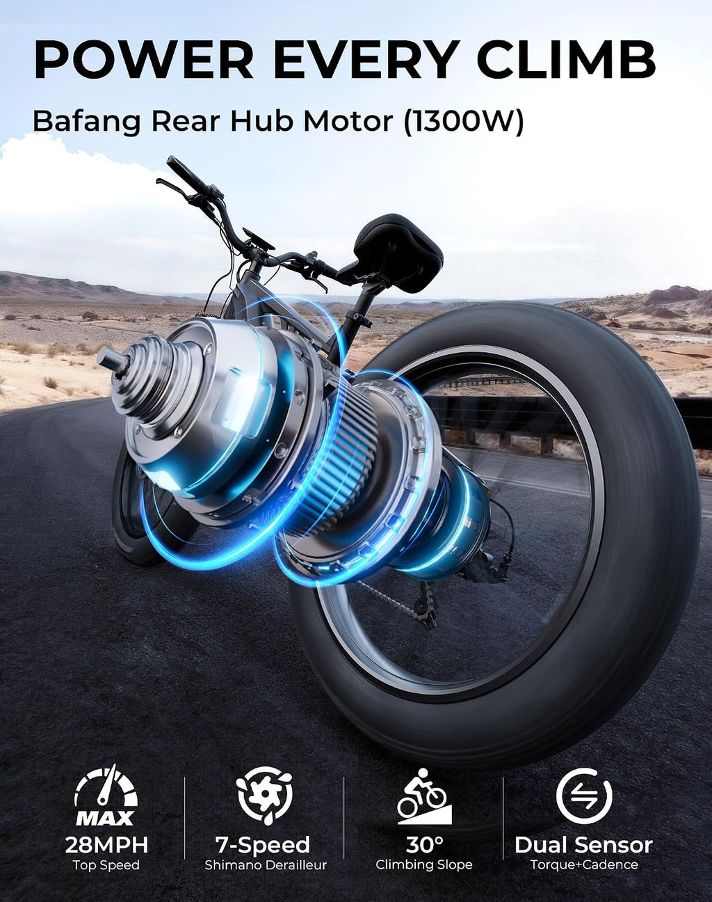 Skeri Electric Bike for Adults, 1000W Motor 28MPH All-Terrain Ebike, 48V 20AH Battery 85 Miles Long Range, 26" Fat Tire Full Suspension Mountain E-Bike, Aluminum Alloy Frame