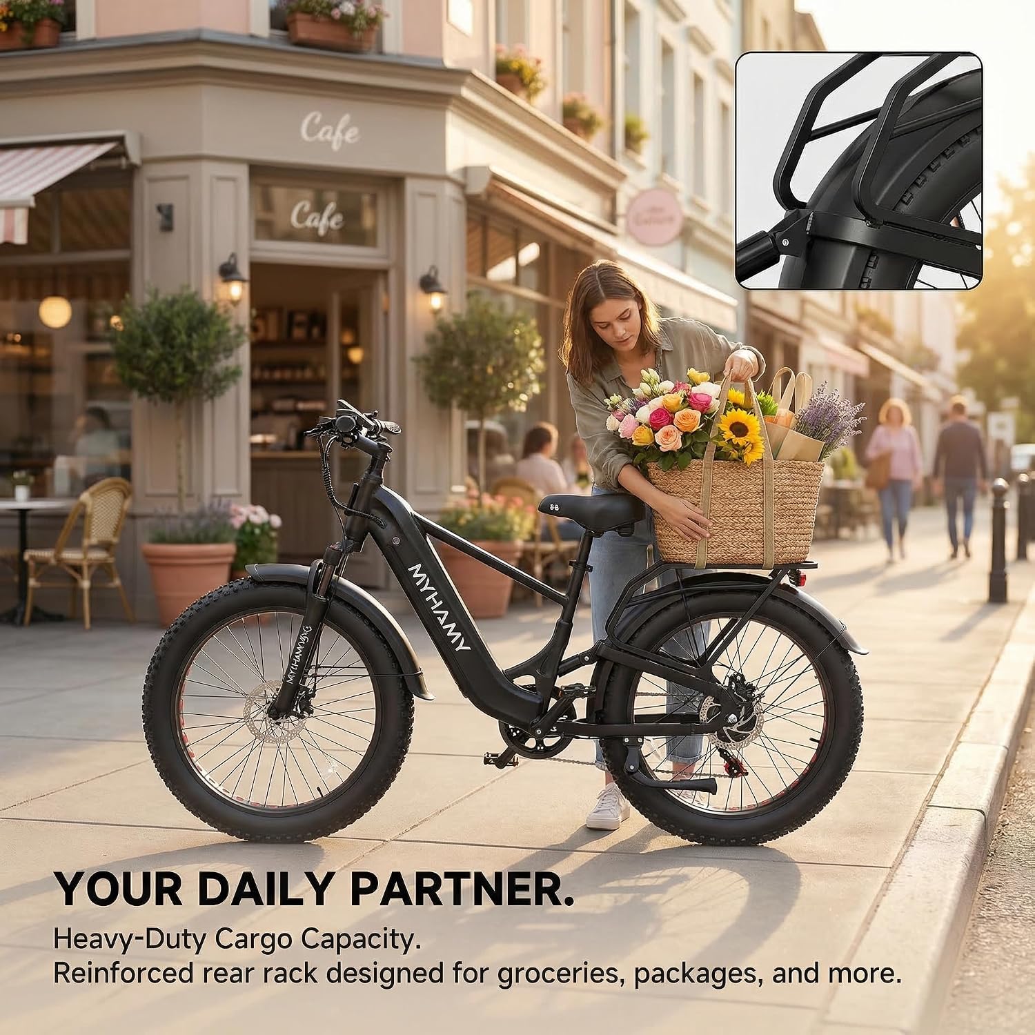 2000W Electric Bike, 35MPH Ebike for Adults 48V 18.5AH Removable Battery for 40-80 Miles, 24/26" Fat Tires Full Suspension for Off Road Commuting