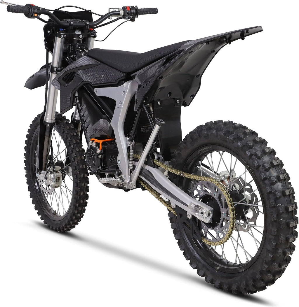 MotoTec Venom 72v 12000w Electric Dirt Bike Black | 72v