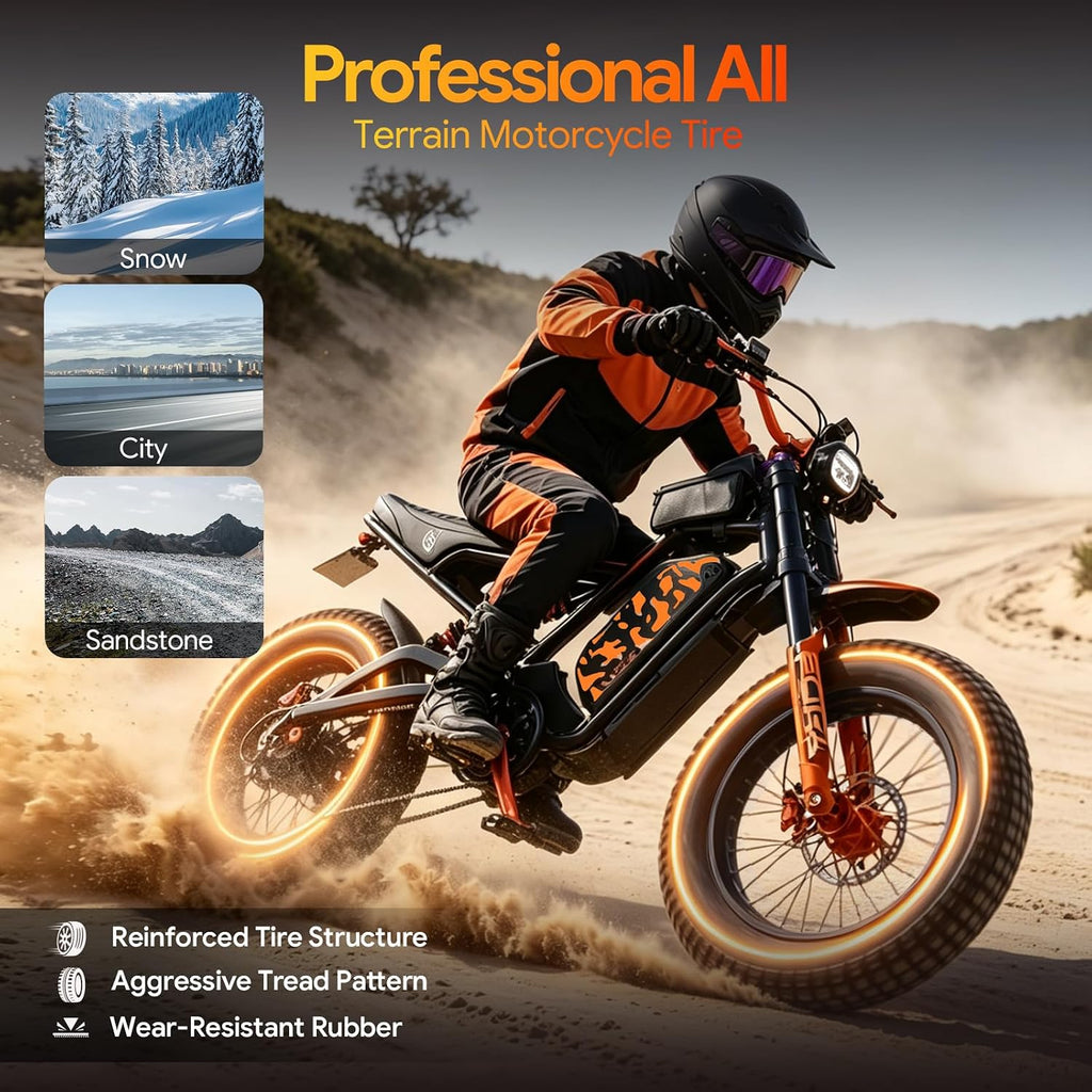 Electric Dirt Bike for Adults & Teens – 1500W Off-Road Motorcycle with 32MPH Top Speed & 50-Mile Range, 48V 20Ah Removable Battery, Full Dual Suspension, Dual Disc Brakes, Smart LCD Display