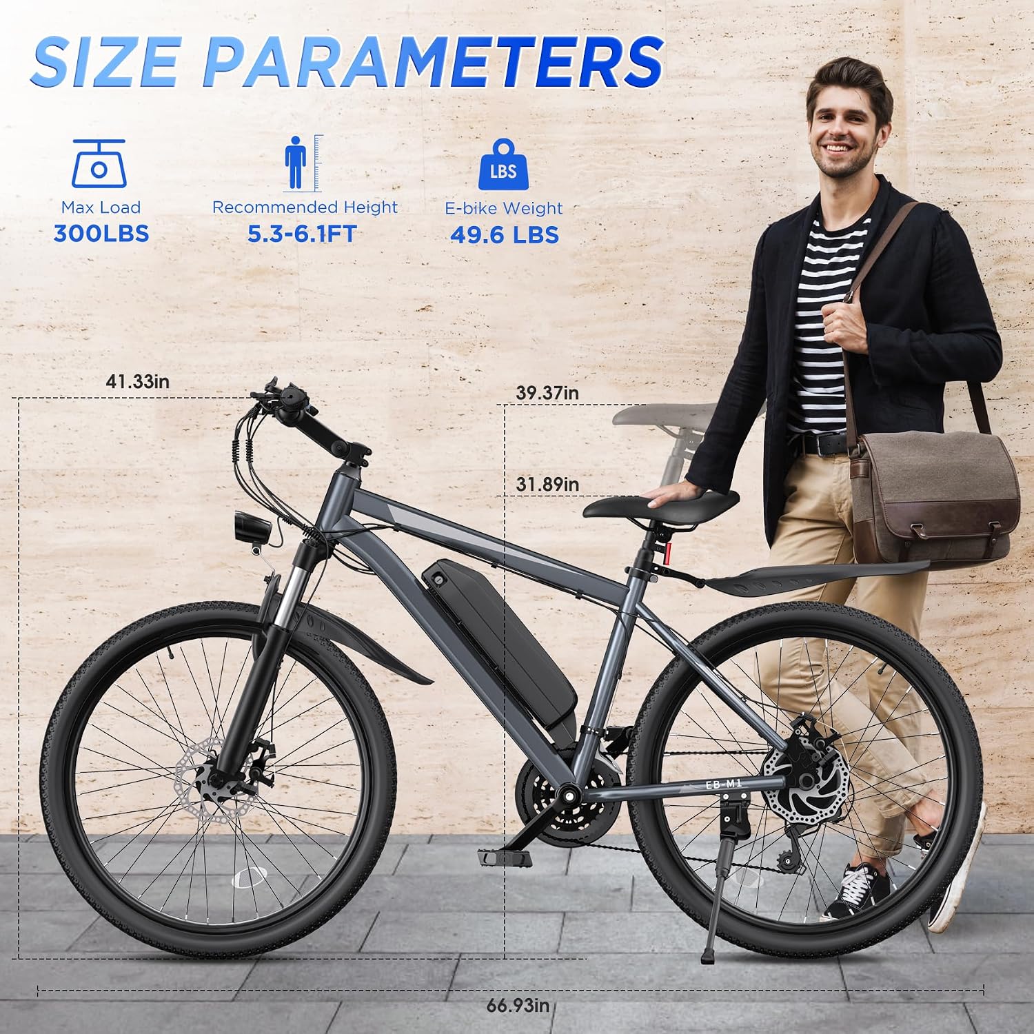 Electric Bike for Adults, 26" Ebike with 1000W Peak Motor, 20MPH 50Miles Electric Mountain Bike with 48V Removable Battery, 7-Speed, Front Suspension, LCD Display, UL 2849 Certified
