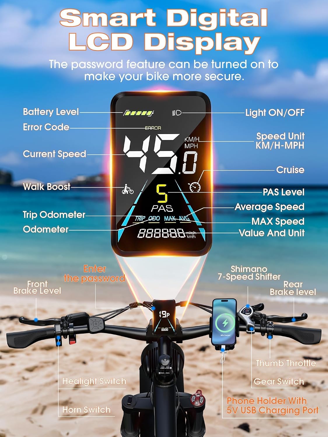 Qianchice Peak 9000W Dual Motor Electric Bike Long Range Ebike for Adults 40-45MPH 100 Miles, Fat Tire Electric Bike 24Inch, 52V36AH Commuter Electric Bicycles Ebike for Men Women