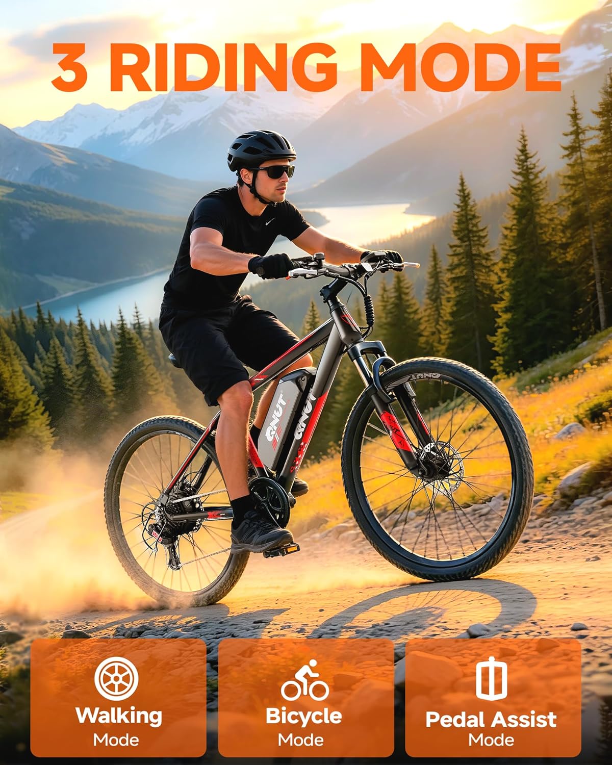 QNUT Electric Bike for Adults with Peak 1000W Motor 26" Victor Mountain Lightweight Ebike, 10.4Ah/7.8Ah Removable Battery Bicycle Up to 40-60 Miles E Bikes Commuter E-MTB for Teens Men Women, UL 2849