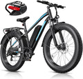 Funhang Electric Bike for Adults, 1000W Peak Ebike, 20MPH 60Miles Electric Mountain Bike, 26" Fat Tire Electric Bicycle with 48V 13AH Battery, Front Suspension,7 Speed, Rear Rack, UL 2849 Certified