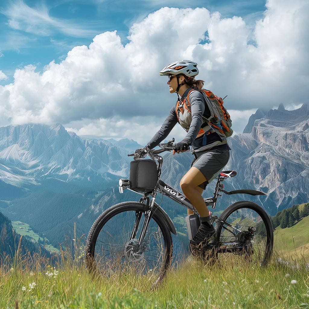 Vivi M026TGB Electric Bike 26" Electric Bike for Adults, 500W Motor Folding Electric Mountain Bike, 48V Removable Battery Ebike, 21 Speed Ebike, Top 19.8Mph, Up to 50 Miles, SGS Certified to UL2849