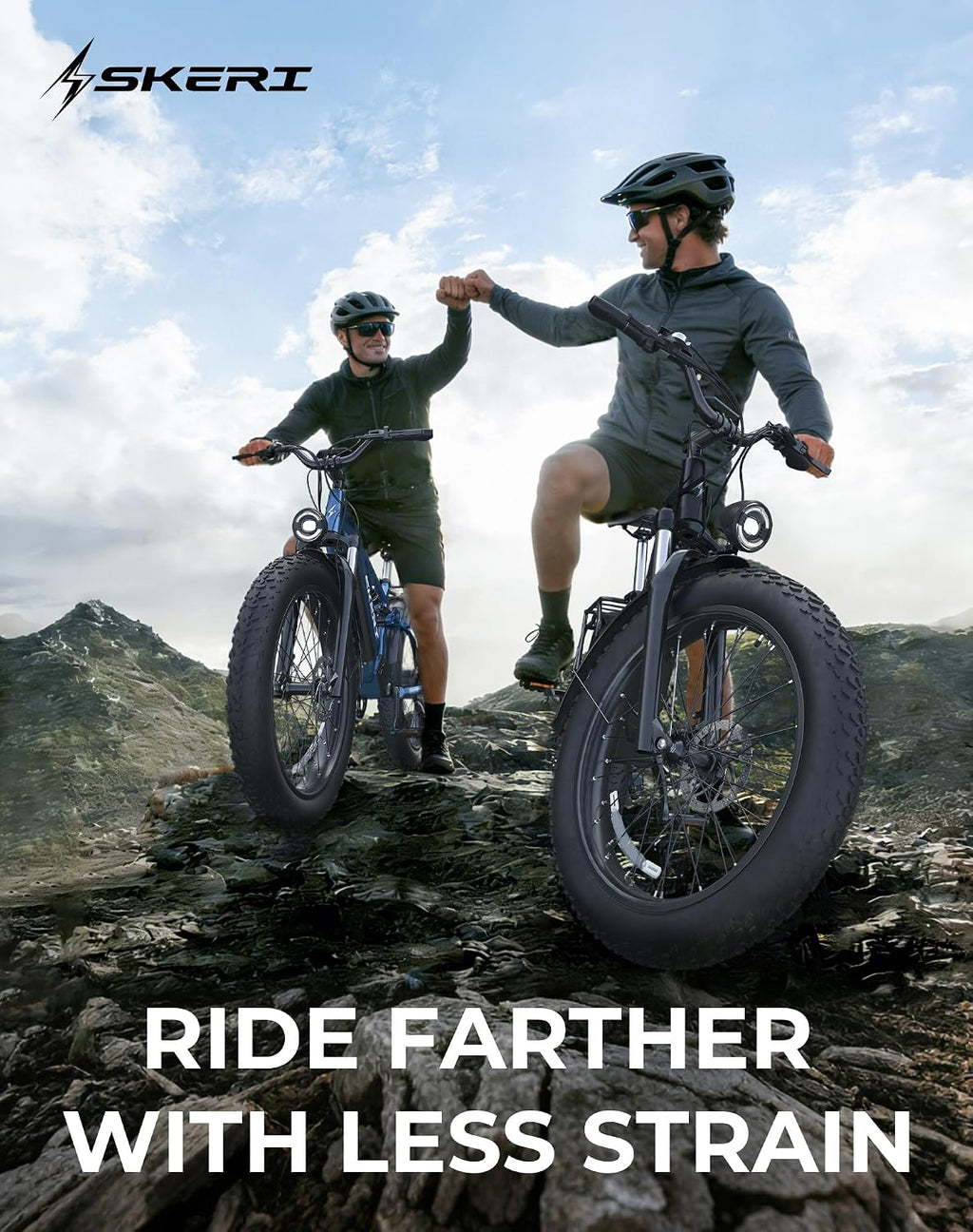 Skeri Electric Bike for Adults, 1000W Motor 28MPH All-Terrain Ebike, 48V 20AH Battery 85 Miles Long Range, 26" Fat Tire Full Suspension Mountain E-Bike, Aluminum Alloy Frame