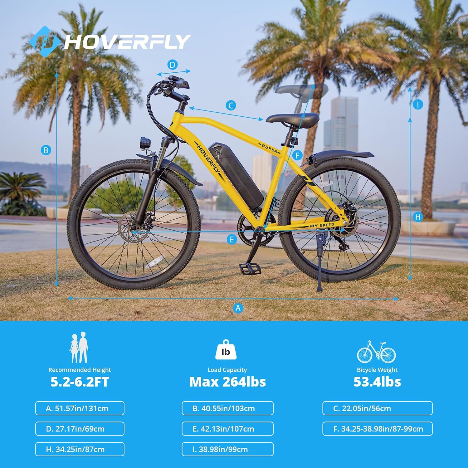 Hoverfly 16"/26" Adults Electric Bike, Max 28/40 Miles & 15.5/20Mph Speed | 500W/750W Peak Motor, Removable Battery, UL2849 Certified, Front Suspension, Dual Disc Brakes, Electric Bicycle for Commuting