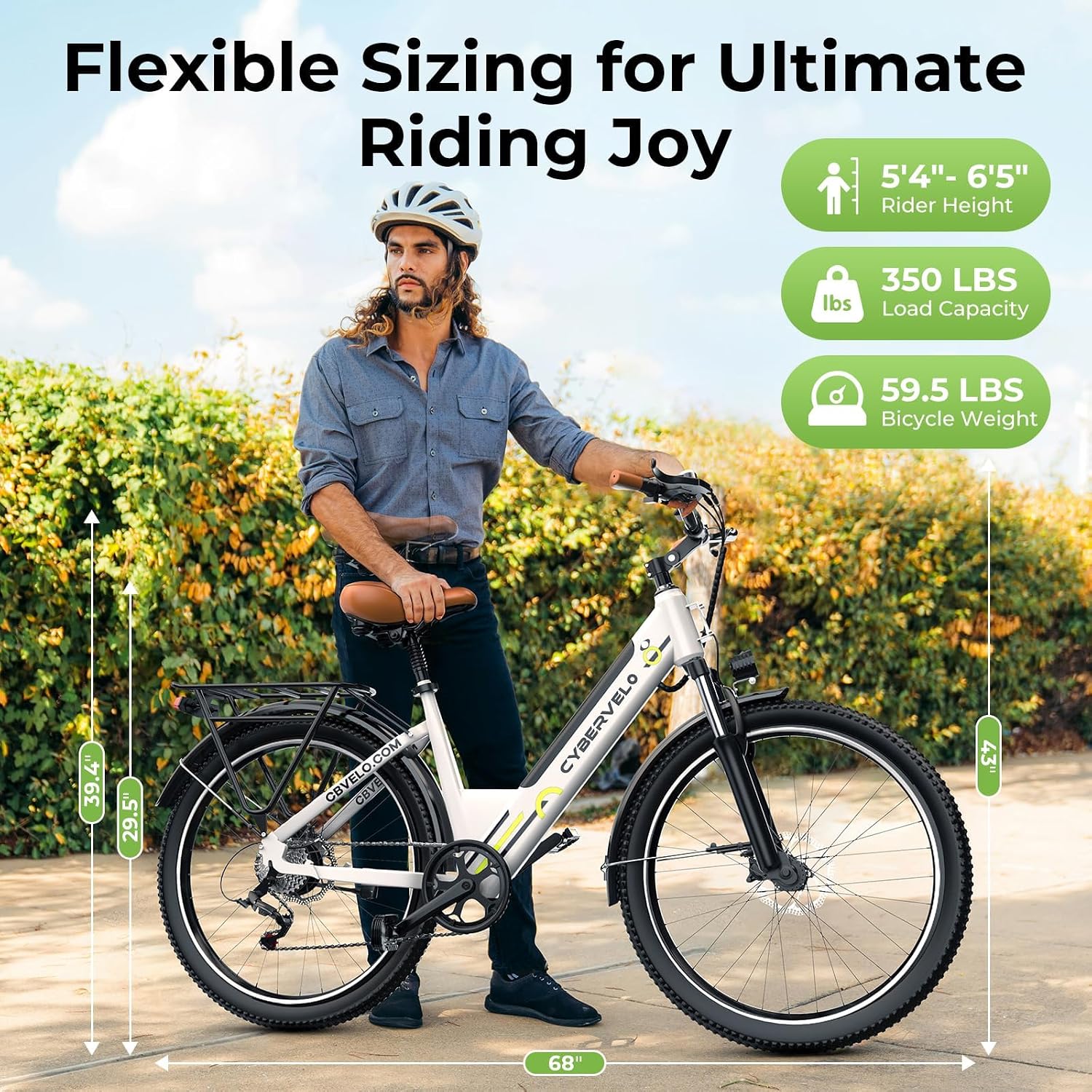Electric Bike for Adults, with 1000W Motor,48V Removable Battery,60Miles,20MPH,Electric Commuter Bike for Women/Man,UL2849 Certified,7 Speed,Step-Thru Ebike